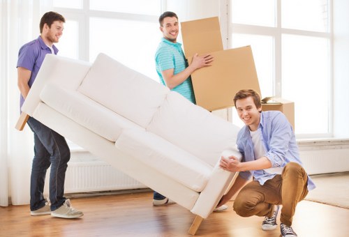 Moving items through a Kentishtown residential street with limited parking