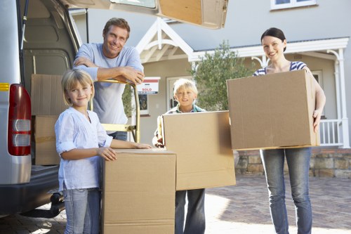 Moving van and loading equipment for a small relocation