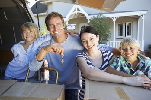 Careful handling of boxes and household items during a move