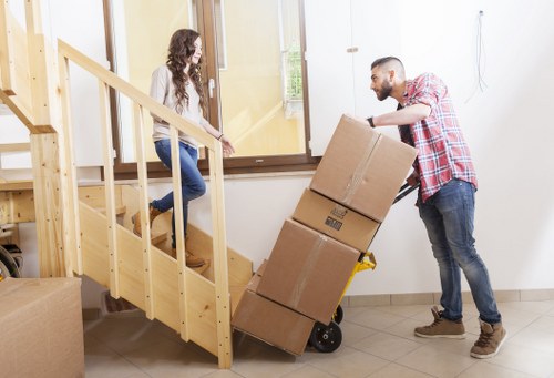 Loading furniture and boxes for a Kentishtown man and van removal