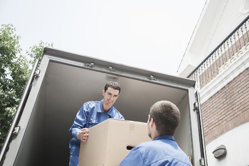 Busy residential street in Kentishtown with removals planning
