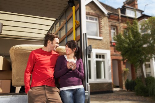 Local van transport through residential streets in Kentishtown