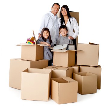 Packing and wrapping household items for transport